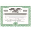 Blank Corporate Stock Certificates, HUBCO, Green, Pack of 15
