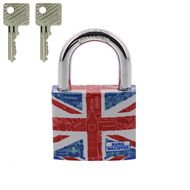 Burg-Wächter 771 F 40 London SB Cylinder Lock, Union Jack