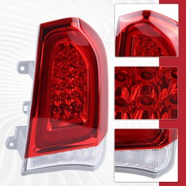 Duolctrams Full LED Chrome Bezel Tail Light Rear Lamp Assembly Compatible with 2015-2023 Chrysler 300 Right Passenger Side 68196290AC