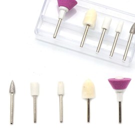 Nail Grinder Drill, 5 Pieces Nail Cutter Bits Attachments Made of Metal Ceramic, Professional Gel Nail Set Nail Art Machine Tool Drill