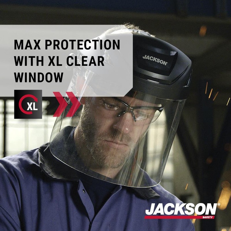 Jackson Safety 14262 F4XP Premium Face Shield/Face Guard, Ratcheting Safety