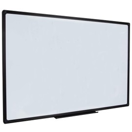 DexBoard Dry Erase Board for Wall, 48" x 24" Presentation Magnetic Whiteboard with Pen Tray, Wall-Mounted White Board for School, Office and Home, Black Aluminum Frame