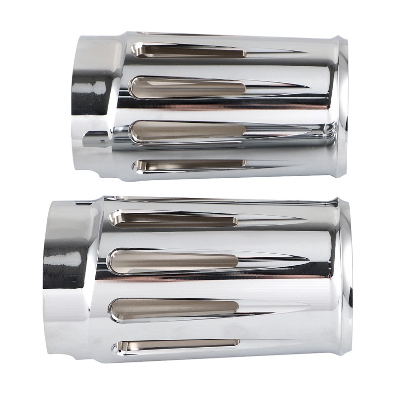 Unbranded Chrome Fork Boot Slider Cover Cow Bell For Harley
