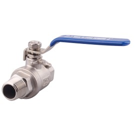 DERNORD Full Port Ball Valve 1/2 Inch - Male x Female Stainless Steel 304 Heavy Duty for Water, Oil, and Gas,1000WOG (1/2 Inch NPT)