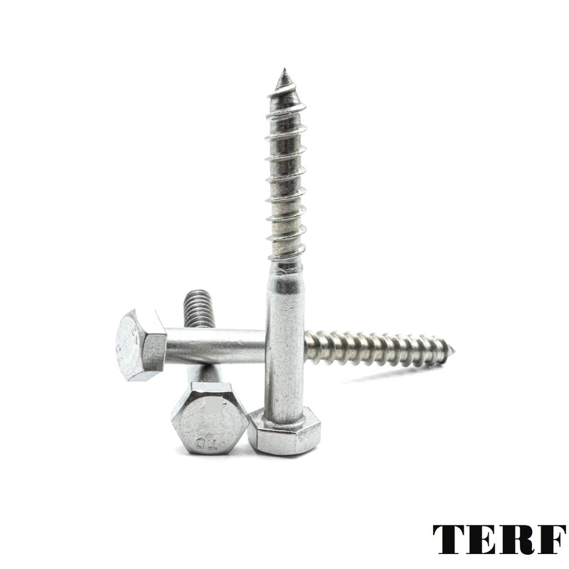 TERF® M10 X 110mm Coach Screws Hex Head Stainless Steel