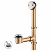 Tubular Bathtub Drain Kit 1-1/2" Brass Pipe with Brushed Nickel