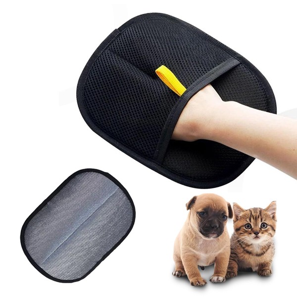 Generisch 2 Stück Haustierhaar-Entferner-Handschuhe, 24 x 16 cm doppelseitige Pflegehandschuhe,