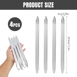 Riybyds 4 Stück Set Reifenmontierhebel aus Manganstahl, 30cm Länge, Montiereisen für Motorrad, Fahrrad und Auto, Robustes Reifenwechsel Werkzeug, Universell Einsetzbar für Notfallreparaturen