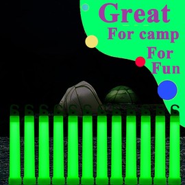 22PC Green Glow Sticks in The Dark Party Supplies, 12 Hours Duration Emergency Glow Sticks Bulk Party Pack, Glow Party Supplies, Glow Sticks for Kids, Glow in The Dark Sticks Waterproof, Nontoxic