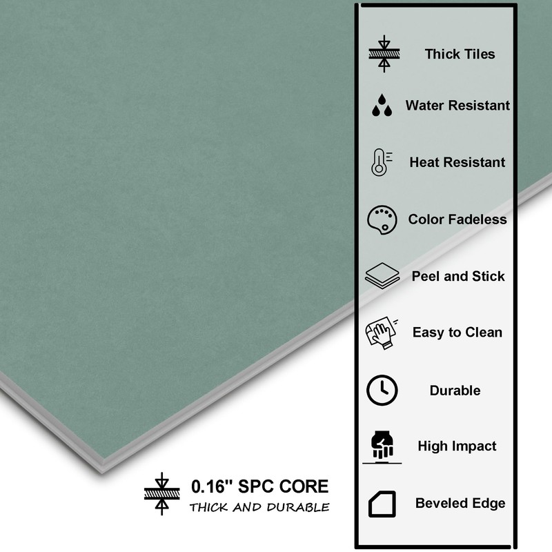 16-Pack Peel and Stick Floor and Wall Tile for Kitchen