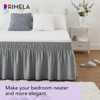 Rimela Gray Queen Bed Skirt 12 Inch Drop,Elastic Bed Skirts