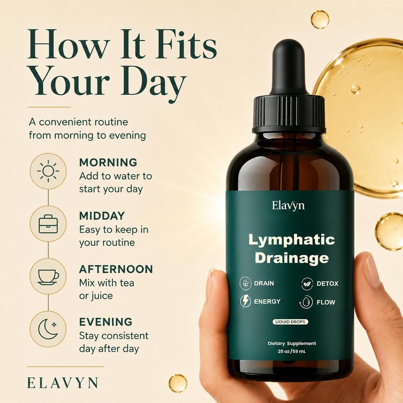 ELAVYN Lymphatic Drainage Drops, Maximum Potency Formula,Fluid Retention