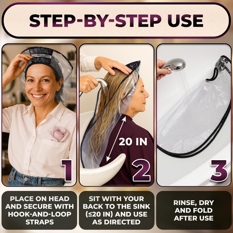 Hair Funnel for Washing Hair for Elderly – Shampoo Cape