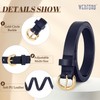 WERFORU 3 Pack Women Skinny Belt Thin Waist Belt for