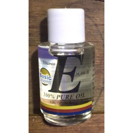 Basic Vitamins Vitamin E 100% Pure Oil 28,000 IU - 1 oz - NEW