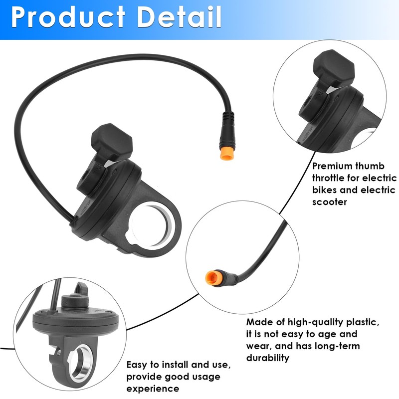 1 Pcs 108X/L E‑Bike Left Electric Speed Governing Thumb Throttle
