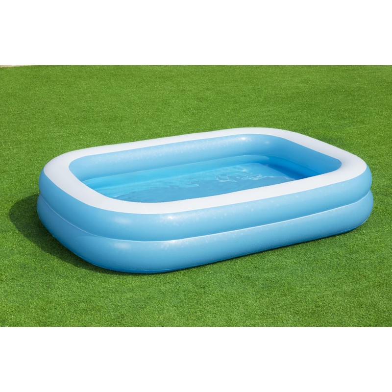 Bestway 54006 Family Rectangular Inflatable Pool, 262 x 175 x