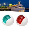 Pair of Rounded Waterproof Sidelight Signal Lamp Red + Green