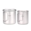 TOMSHOO Ultralight Titanium Cup Outdoor Portable 2PCS Cup Set 420ml