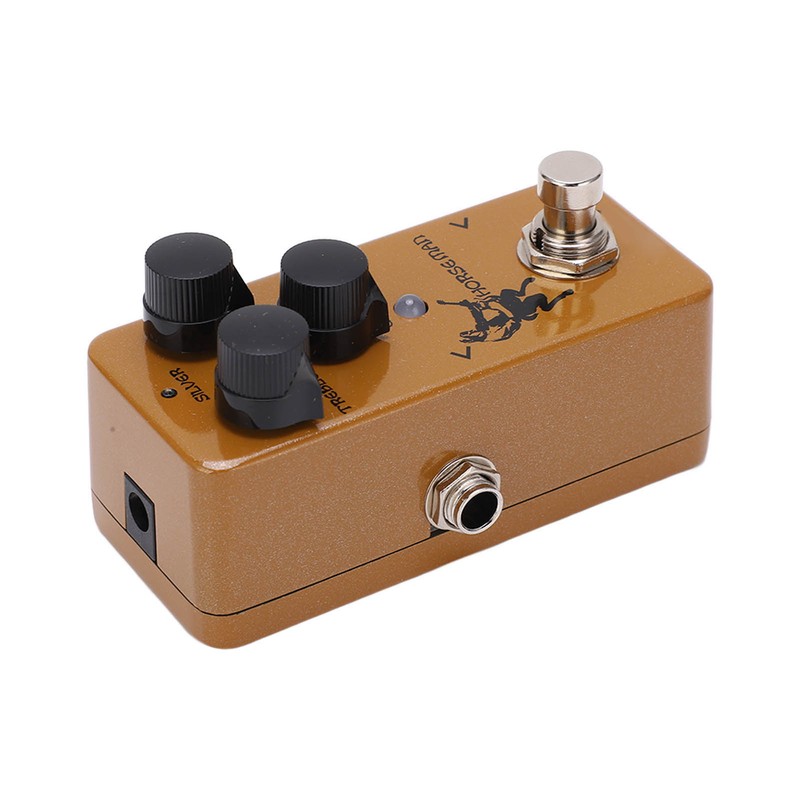 Overdrive Effect Pedal Earthy Yellow Metal Guitar Accessories with Gold