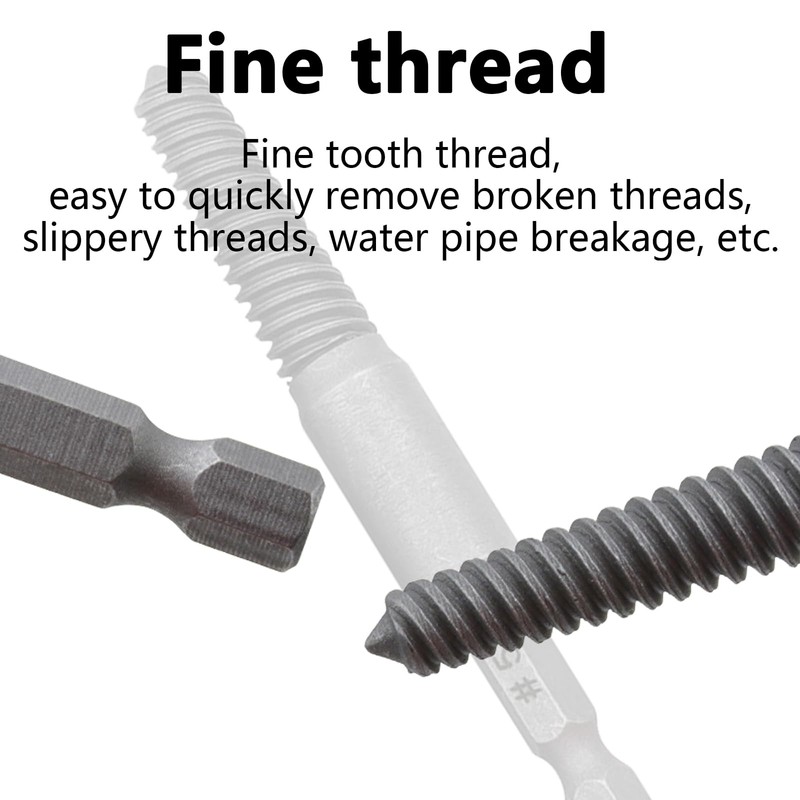 Wjelet 1/4" Hex Shank Screw Extractor, Damaged Screw Extractor Set,
