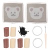 Latch Hook Kit Cup Coaster DIY Set Lovely Bear Pattern