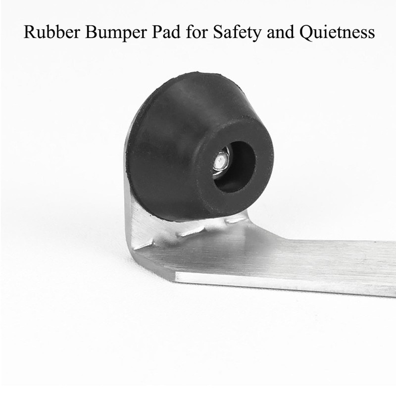 2Pcs Over Head Door Stops with Rubber Buffer 90 Degree