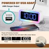 RGB Alarm Clock for Kids,Adjustable Brightness10%-100%,Dual Alarm, Sound Control, Bedside