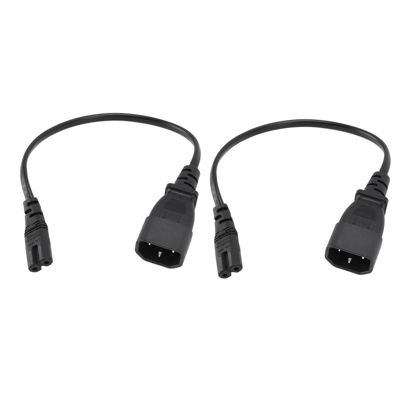 IEC320 C14 Male to IEC320 C7 Female Power Adapter Cable