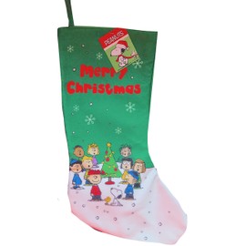 Peanuts & Snoopy Merry Christmas Kids Stockings (green)