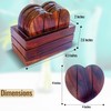 SHOPUKASA | Wooden Heart Shaped Coasters Set of 6 |