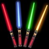 YOFOTHS 4PACK Light Up Sabers, Light up Sword for Kids