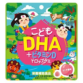 Unimat Riken Kids DHA + Vitamin D Drop Gummy Peach Flavor 60 pieces