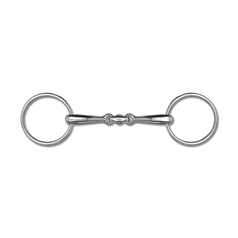 WALDHAUSEN Double Jointed Solid Snaffle Bit