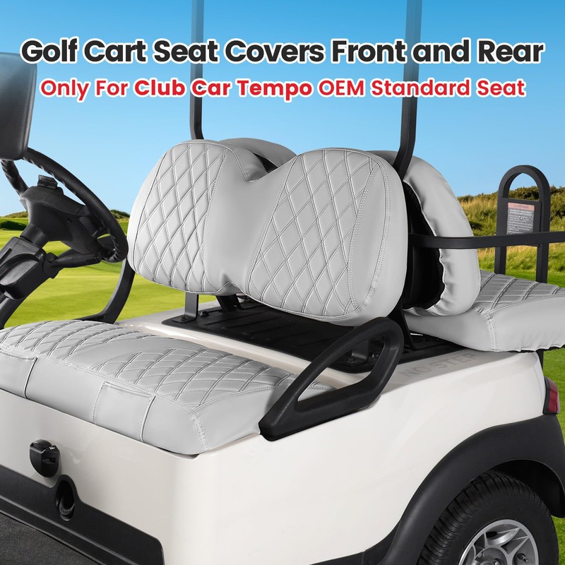 Golf Cart Seat Covers Front & Rear Sets 2 PCS