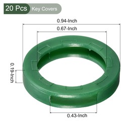 YOKIVE 20個のキーカバー シリコン製のキーキャップ識別子プロテクター | キーアクセサリーマーカー分類タグ 標準的な通常の家に最適（緑 0.43"）