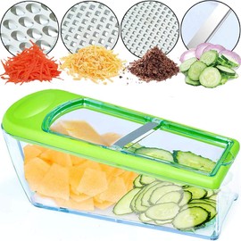 Nurch Vegetable Slicer, Mandolin Slicer, Multifunctional Stainless Steel Cucumber Slicer, 4 in 1 Adjustable Potato Grater, Kitchen Grater, Vegetable Grater