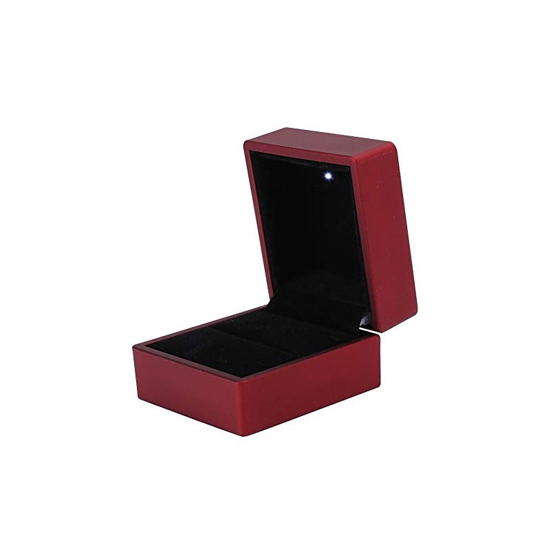 Caja de anillo, caja de anillo de bodas de terciopelo