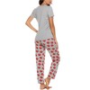 EISHOPEER Women's Pajama Set Short Sleeve Top and Long Pants