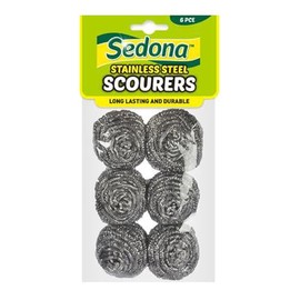 Sedona Stainless Steel Cleaning Scourers 6-Piece