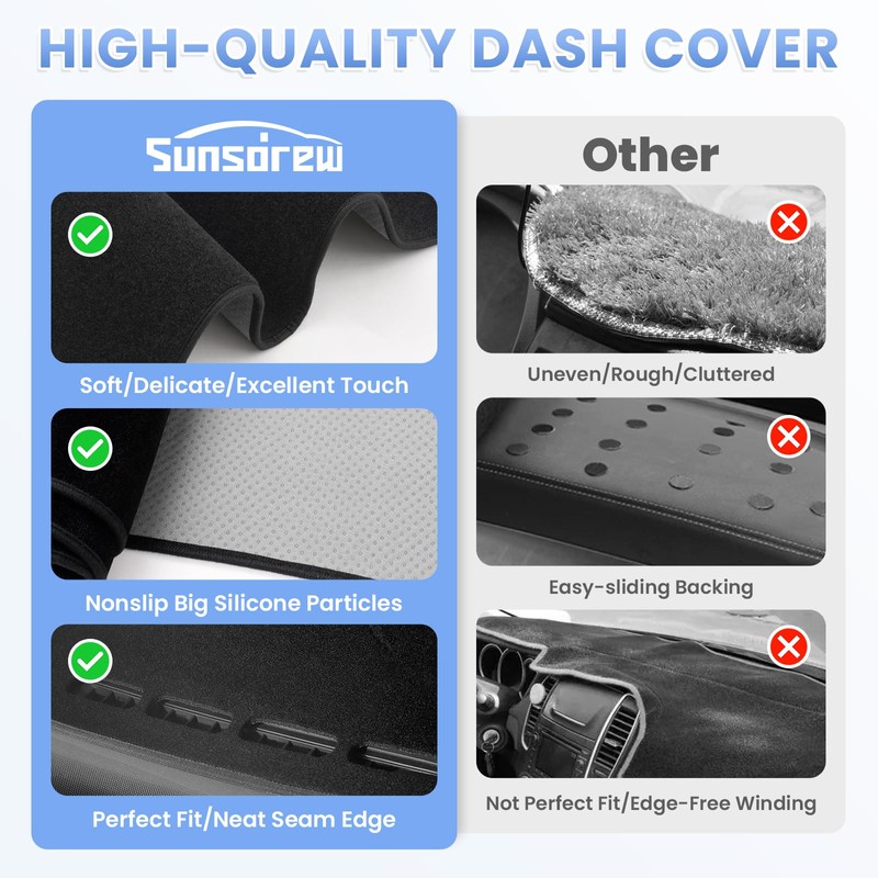 Sunsdrew Dash Cover for 2022-2025 2026 Nissan Rogue Dashboard Cover