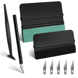 GISSVOGEEK Window Film Kit, 5 Pcs Window Tint Film Installation Tools, Car Windows Tint Kit, Window Privacy Film Installation Tint Kit, Vinyl Wrap Tools, Felt Squeegee, Micro Squeegee, Craft Knife