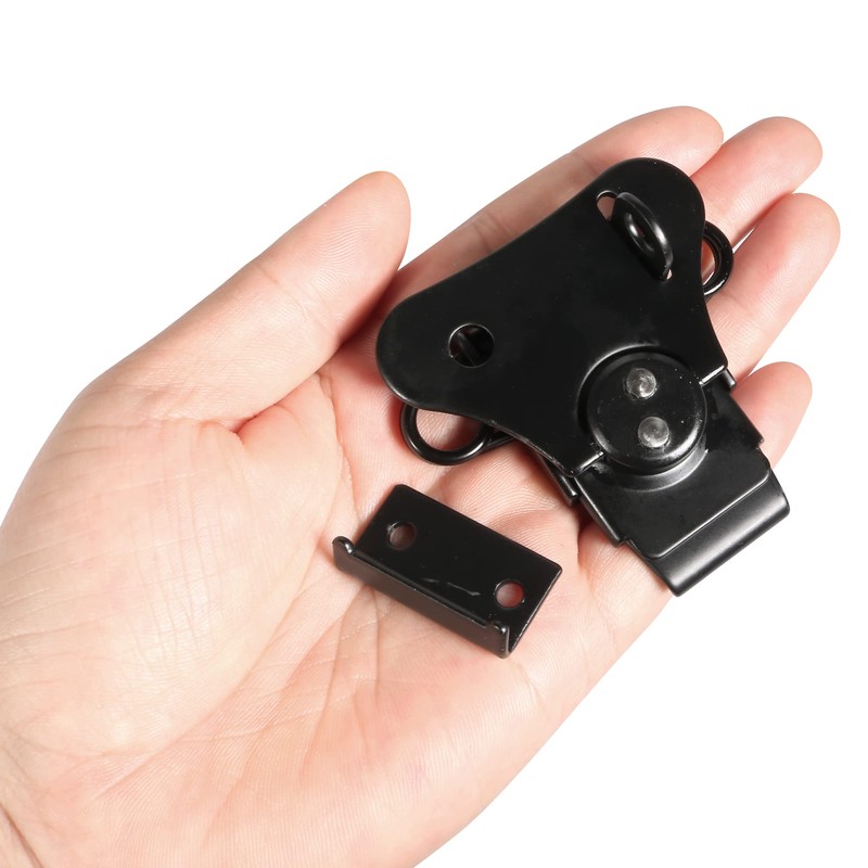 uxcell 2.56-inch Iron Spring Loaded Butterfly Twist Latch Keeper Toggle