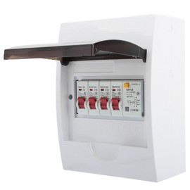 3 Way Fuse Box for 63A 30mA RCD+3MCB(6A+16A+32A) Power Supply Consumer Unit 230/400V