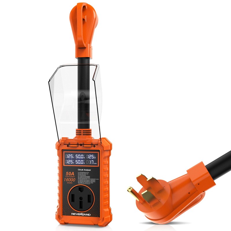 Neverland RV Surge Protector 50 Amp IP67 RV Circuit Analyzer
