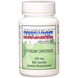 Nutrient Carriers Advance Research Lithium Orotate 120 Mg 200 Tablets(Pack of 2)