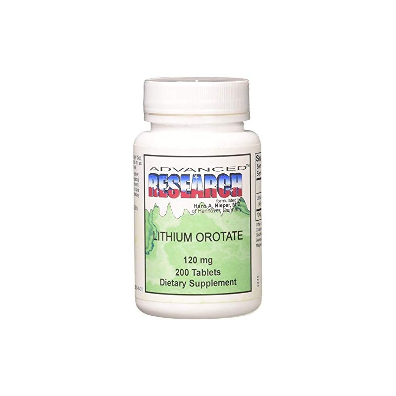 Nutrient Carriers Advance Research Lithium Orotate 120 Mg 200 Tablets(Pack