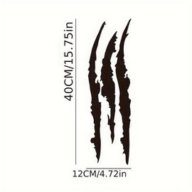 Reflective Monster Claw Scratch Car Stickers - Waterproof Decals for Car, Motorcycle, Truck, Bumper, Headlight, Xmas Gift, Fashionable Simple Design (Black)