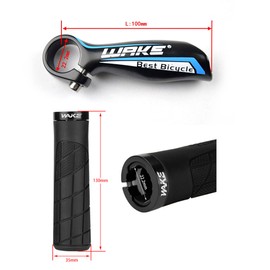22.2mm Anti-slip Bicycle Handlebar Grips with Bar Ends