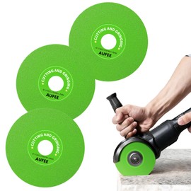 3 Pcs Glass Cutting Discs 4 Inch (100 * 22.23mm), Discos para Cortar Ceramica, Ultra-Thin Tile Grinder Blade Disc, Diamond Saw Blades for Angle Grinder/Ceramic/Marble/Grinding Jade/Crystal